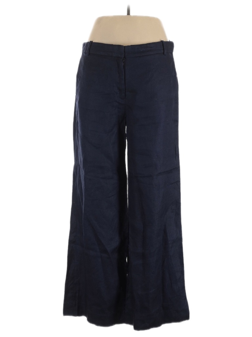 J.Crew Navy Wide Leg Linen Pants Women’s Size 14 High Rise